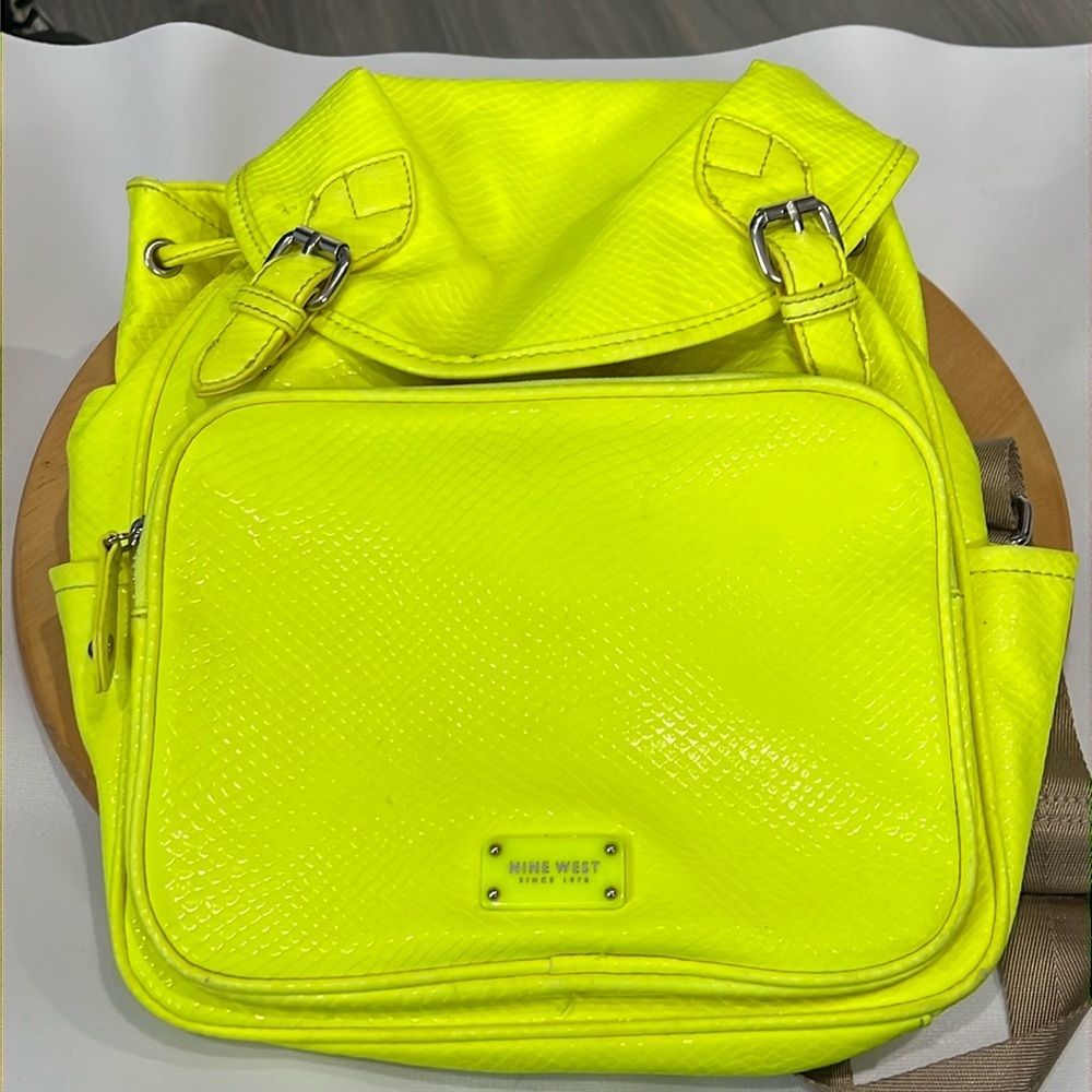 Nine West Bright Lights Python Embossed Backpack/… - image 1